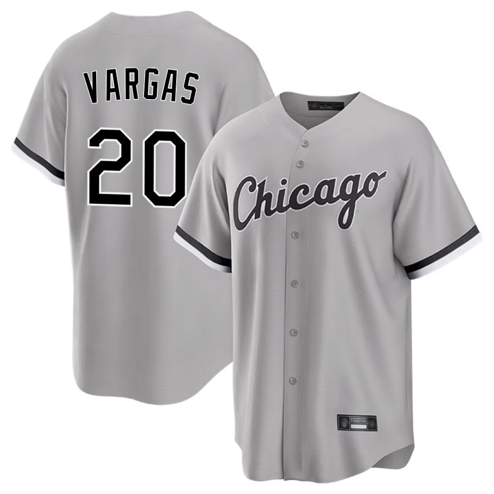 Chicago White Sox #20 Miguel Vargas Player Gray CONTON Home Game Stitched Jerseys