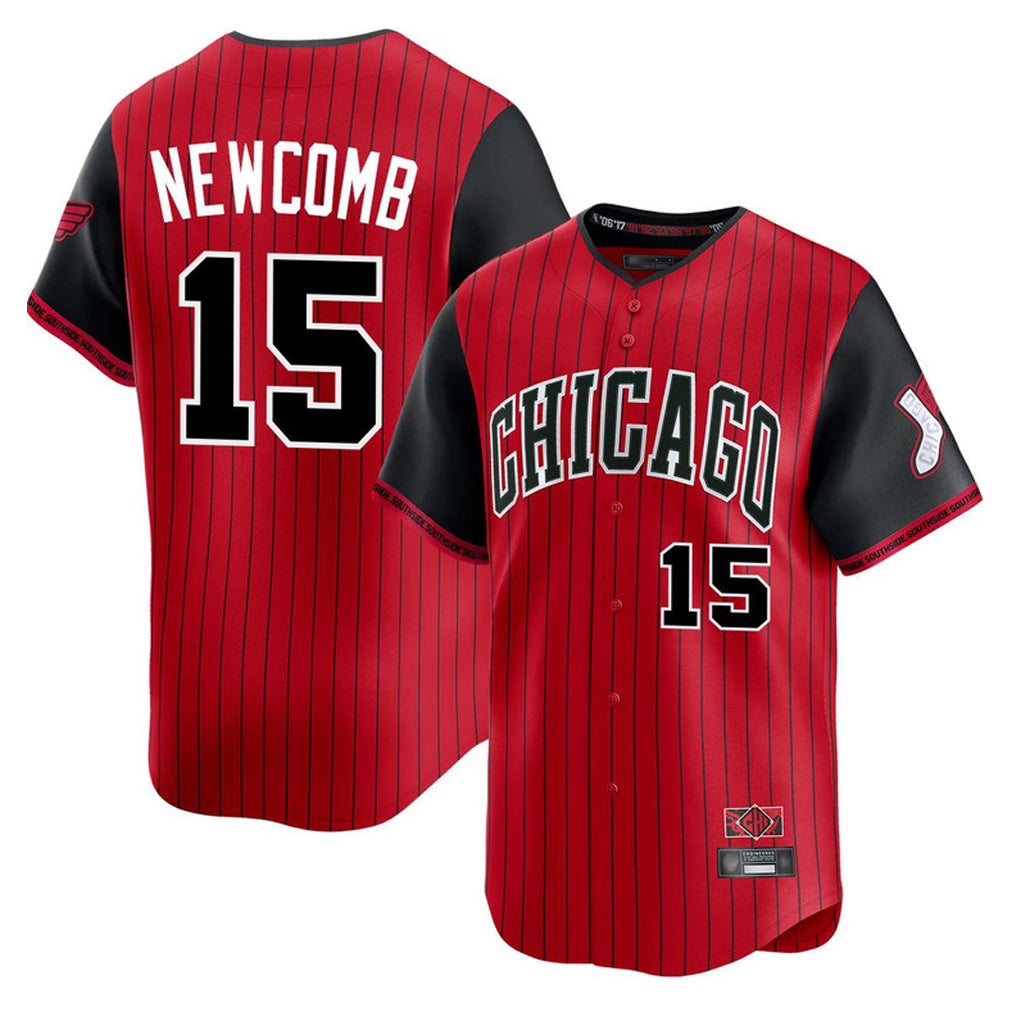 Chicago White Sox #15 Sean Newcomb Player Red CONTON City Connect Limited Home Stitched Jerseys
