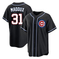 Chicago Cubs #31 Greg Maddux Player Black CONTON Fashion Out Game Stitched Jerseys