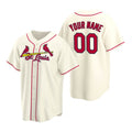 Custom St. Louis Cardinals Cream CONTON Stitched Cool Base Jersey