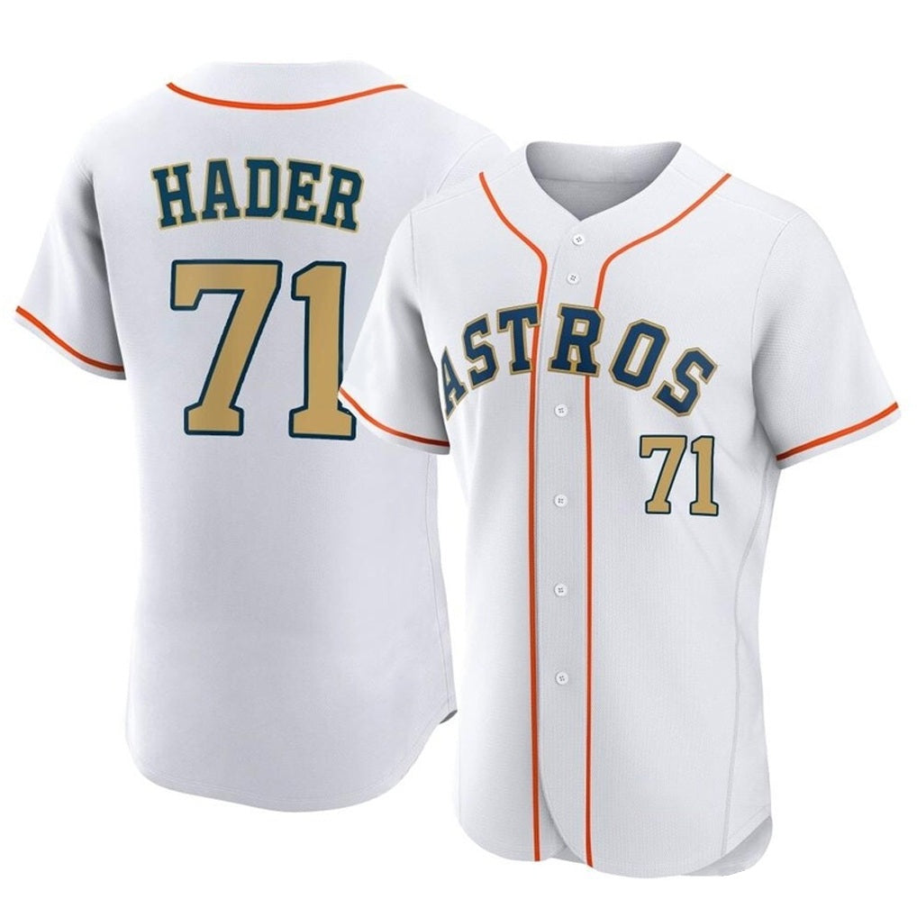 Houston Astros #71 Josh Hader Player Gold CONTON Collection Limited Elite Home Stitched Jerseys