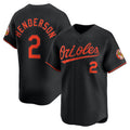 Baltimore Orioles #2 Gunnar Henderson Black CONTON Alternate Limited Player Jersey