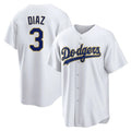 Los Angeles Dodgers #3 Edwin D¨ªaz Player Gold White CONTON 2026 Collection Stadium Game Stitched Jerseys