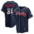 Atlanta Braves #31 Greg Maddux Player Navy CONTON USA 250 Fourth Of July Limited Home Game Stitched Jerseys