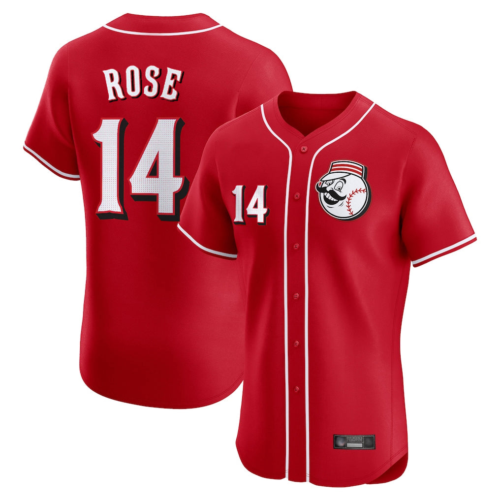 Cincinnati Reds #14 Pete Rose Player Red CONTON Limited Elite Home Game Stitched Jerseys