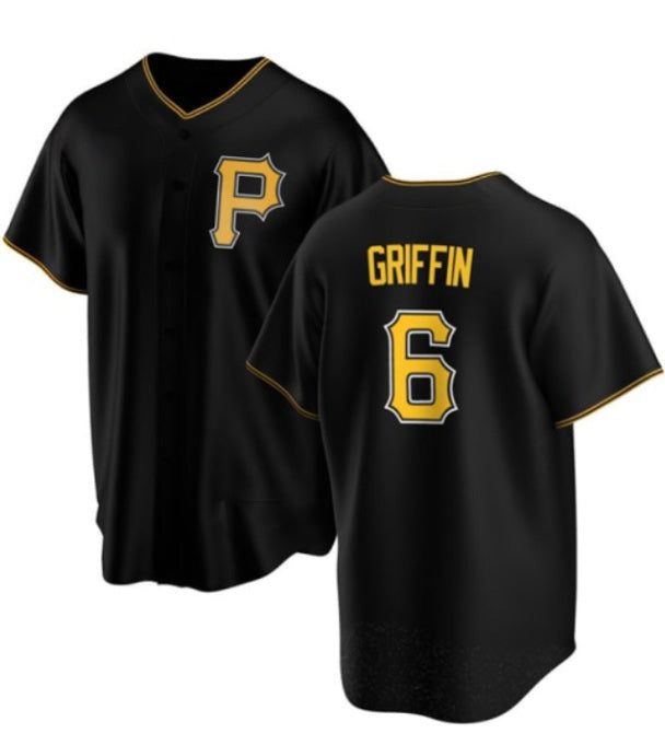 Pittsburgh Pirates #6 Konnor Griffin Black CONTON Cool Base Stitched Jersey