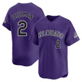 Colorado Rockies #2 Tyler Freeman Player Purple CONTON Limited Home Stitched Jerseys