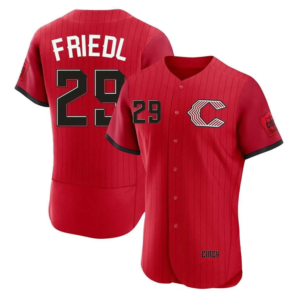 Cincinnati Reds #29 TJ Friedl Player Red CONTON 2026 City Connect Limited Elite Home Stitched Jerseys