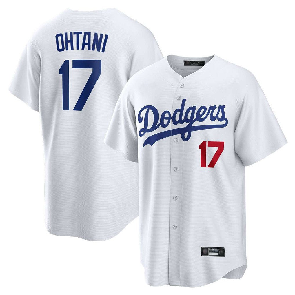 Los Angeles Dodgers #17 Shohei Ohtani Player White CONTON Home Game Stitched Jerseys
