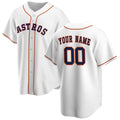 Custom Houston Astros White CONTON Home Replica Jersey