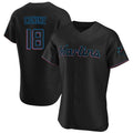 Miami Marlins #18 Griffin Conine Player Black CONTON Home Limited Elite Stitched Jerseys