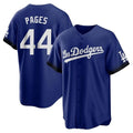 Los Angeles Dodgers #44 Andy Pages Player Royal CONTON City Connect Home Game Stitched Jerseys