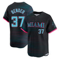 Miami Marlins #37 Anthony Bender Player Black CONTON City Connect Home Limited Stitched Jerseys