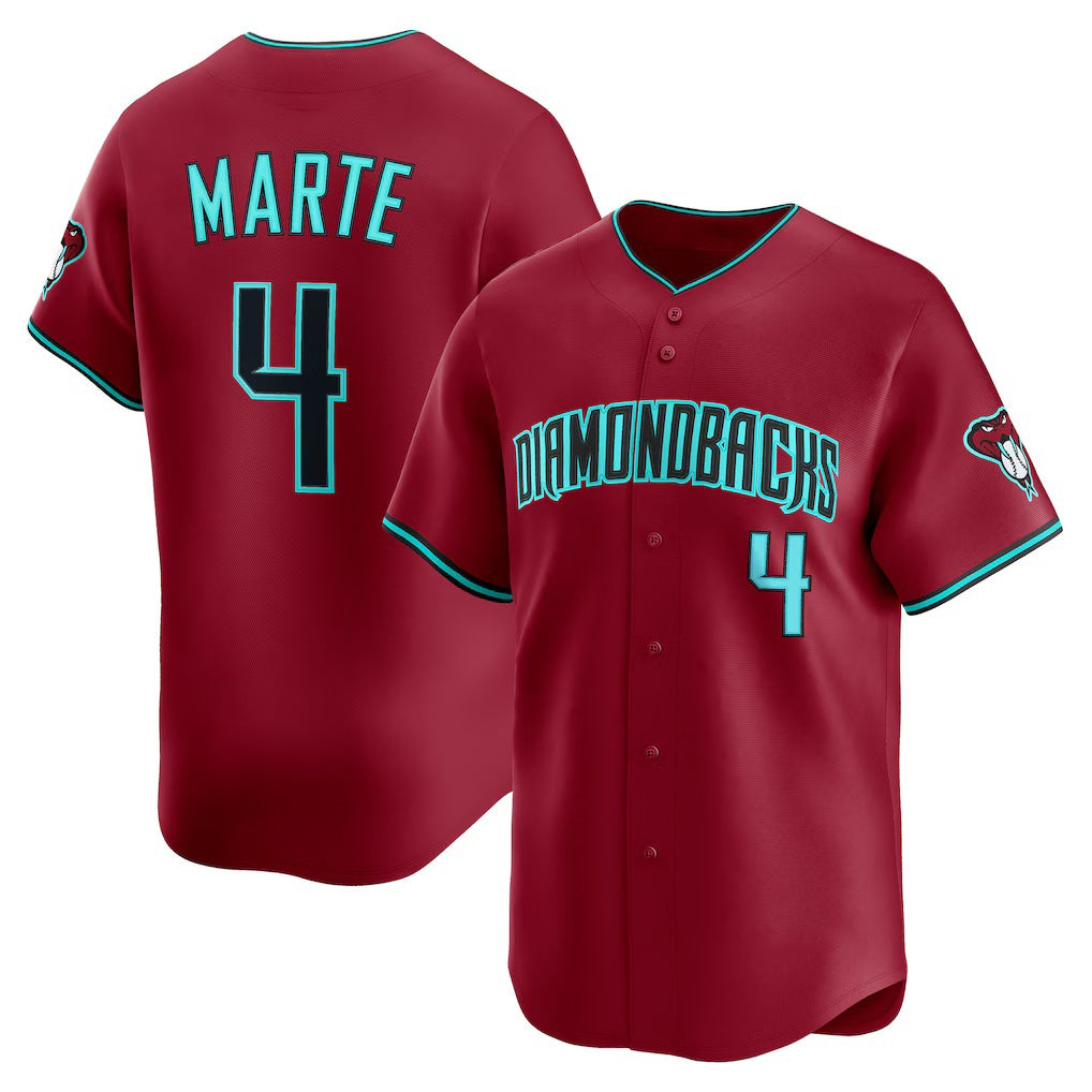Arizona Diamondbacks #4 Ketel Marte Red CONTON Alternate 2 Limited Player Jersey