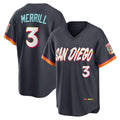 San Diego Padres #3 Jackson Merrill Obsidian CONTON 2026 City Connect Stadium Jersey
