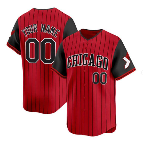 Custom Chicago White Sox Active Player Red Black CONTON 2025 City Connect Limited Stitched Jersey