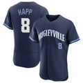 Chicago Cubs #8 Ian Happ Player Navy CONTON City Connect Limited Elite Home Stitched Jerseys