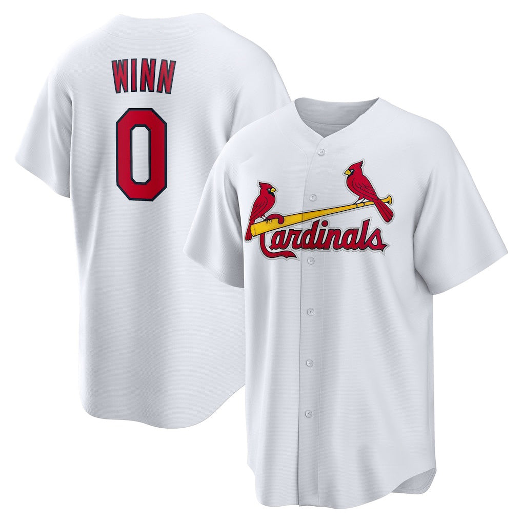 St. Louis Cardinals #0 Masyn Winn White CONTON Home Replica Jersey
