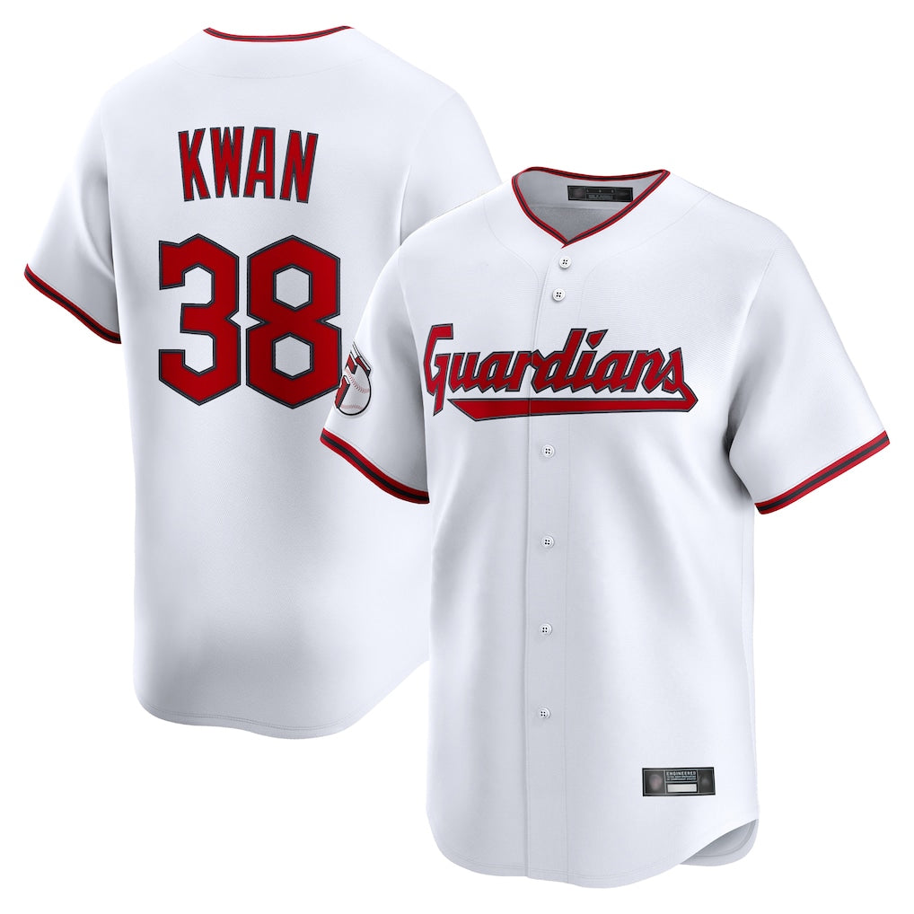 Cleveland Guardians #38 Steven Kwan Player White CONTON Limited Home Game Stitched Jerseys