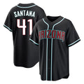 Arizona Diamondbacks #41 Carlos Santana Player Black CONTON Home Game Stitched Jerseys