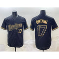 Los Angeles Dodgers #17 Shohei Ohtani Black Gold CONTON Limited Stitched Jersey