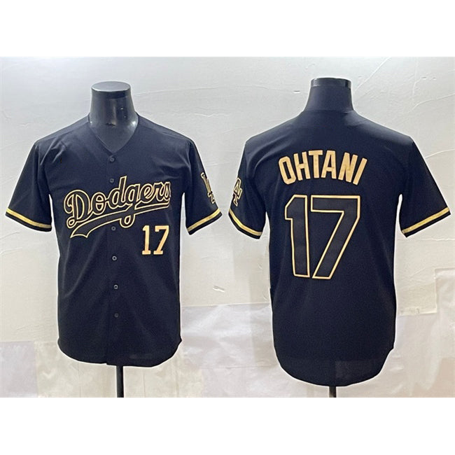 Los Angeles Dodgers #17 Shohei Ohtani Black Gold CONTON Limited Stitched Jersey