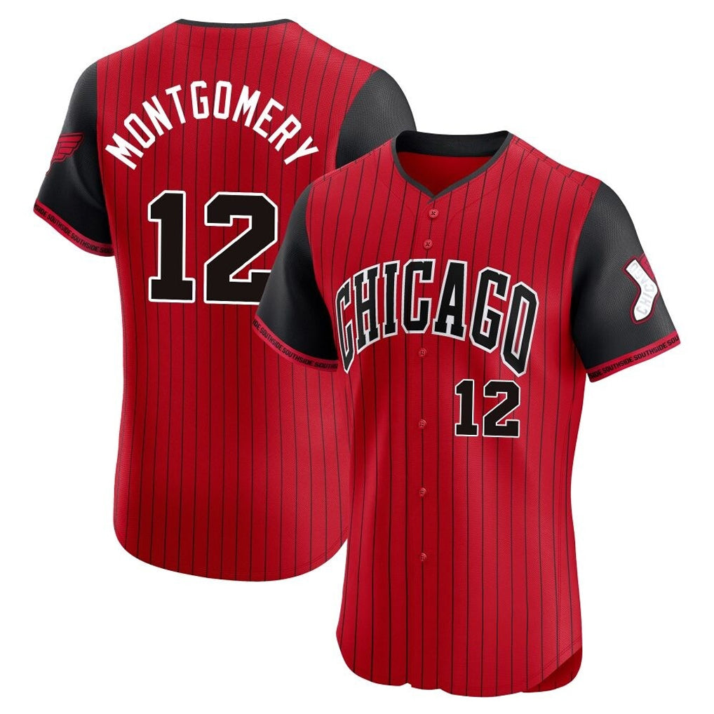Chicago White Sox #12 Colson Montgomery Player Red CONTON City Connect Limited Elite Home Stitched Jerseys