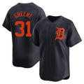 Detroit Tigers #31 Riley Greene Player Navy CONTON Home Limited Stitched Jerseys