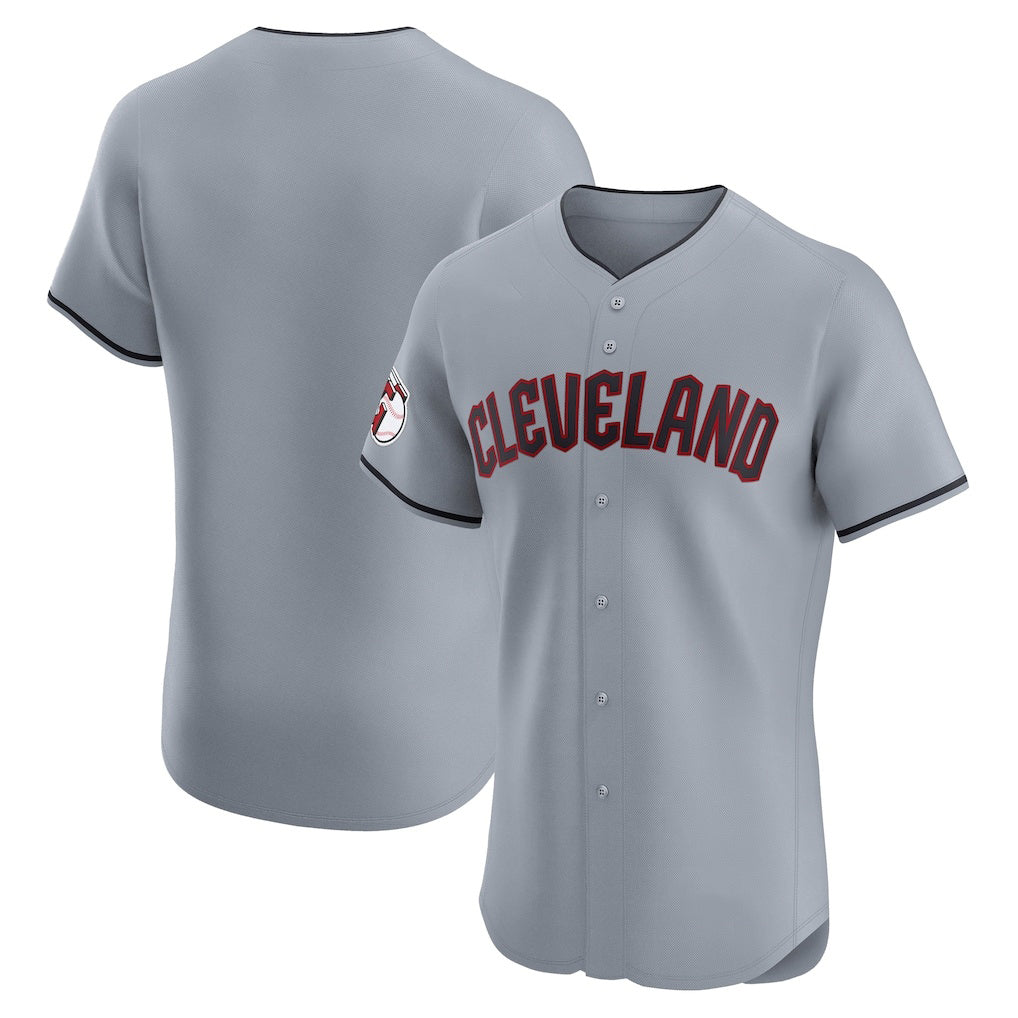Cleveland Guardians Gray CONTON Alternate Vapor Premier Elite Patch Jersey