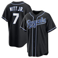 Kansas City Royals #7 Bobby Witt Jr. Black CONTON Out Stitched Jersey