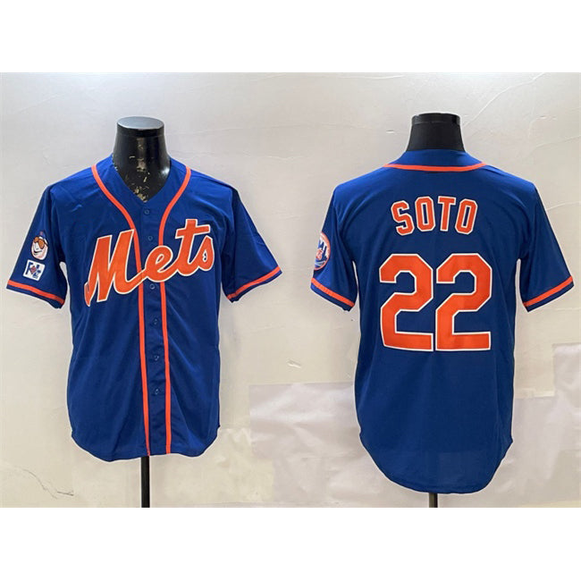 New York Mets #22 Juan Soto Royal CONTON 2025 Spring Training Alternate Limited Stitched Jersey