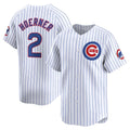 Chicago Cubs #2 Nico Hoerner White CONTON Home Limited Player Jersey