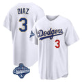 Los Angeles Dodgers #3 Edwin D¨ªaz Player Gold White CONTON World Series Meet 2026 Collection Stadium Limited Stitched Jerseys