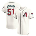 Arizona Diamondbacks #51 Randy Johnson Player Cream CONTON Limited Elite Home Game Stitched Jerseys