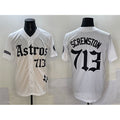 Houston Astros #713 DJ Screwston White CONTON Gothic 'Houston Born Barrio Raised' Limited Stitched Jersey