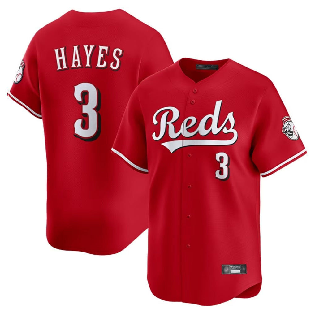 Cincinnati Reds #3 Ke'Bryan Hayes Player Red CONTON Home Limited Stitched Jerseys