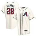 Arizona Diamondbacks #28 Nolan Arenado Player Cream CONTON Home Game Stitched Jerseys