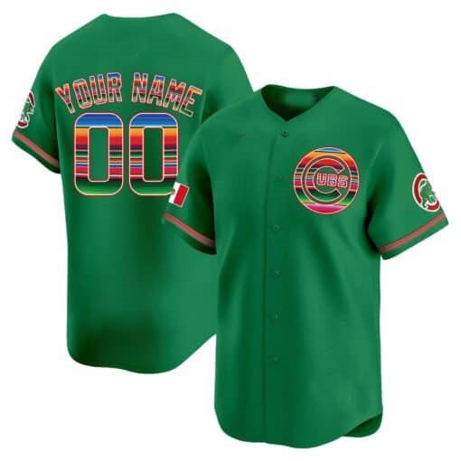 Custom Chicago Cubs Mexico Vapor Premier Limited Jersey ¨C Green CONTON