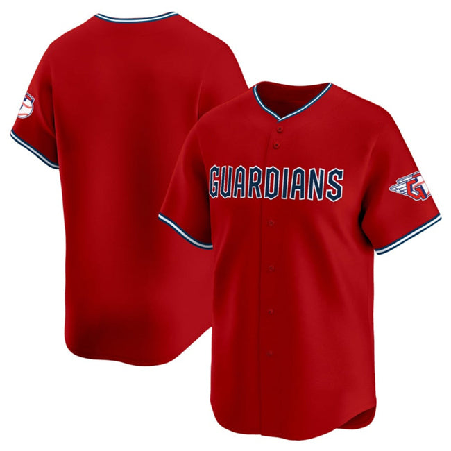Cleveland Guardians Blank Red CONTON Alternate Limited Stitched Jersey