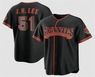 San Francisco Giants #51 Jung Hoo Lee Black CONTON 2026 Alternate Stadium Stitched Jersey