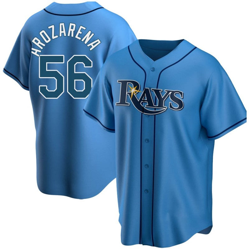 Tampa Bay Rays #56 Randy Arozarena Replica Light Blue CONTON Alternate Jersey
