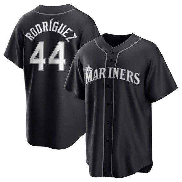 Seattle Mariners #44 Julio Rodr¨ªguez Black CONTON Lights Out Limited Stitched Jersey