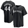 Seattle Mariners #44 Julio Rodr¨ªguez Black CONTON Lights Out Limited Stitched Jersey