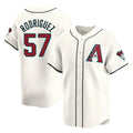 Arizona Diamondbacks #57 Eduardo Rodriguez Player Cream CONTON Limited Home Game Stitched Jerseys