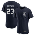 Detroit Tigers #23 Kirk Gibson Player Navy CONTON Limited Elite Home Stitched Jerseys