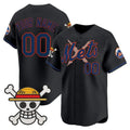 Custom New York Mets x One Piece Black CONTON Vapor Premier Limited Jersey - Stitched