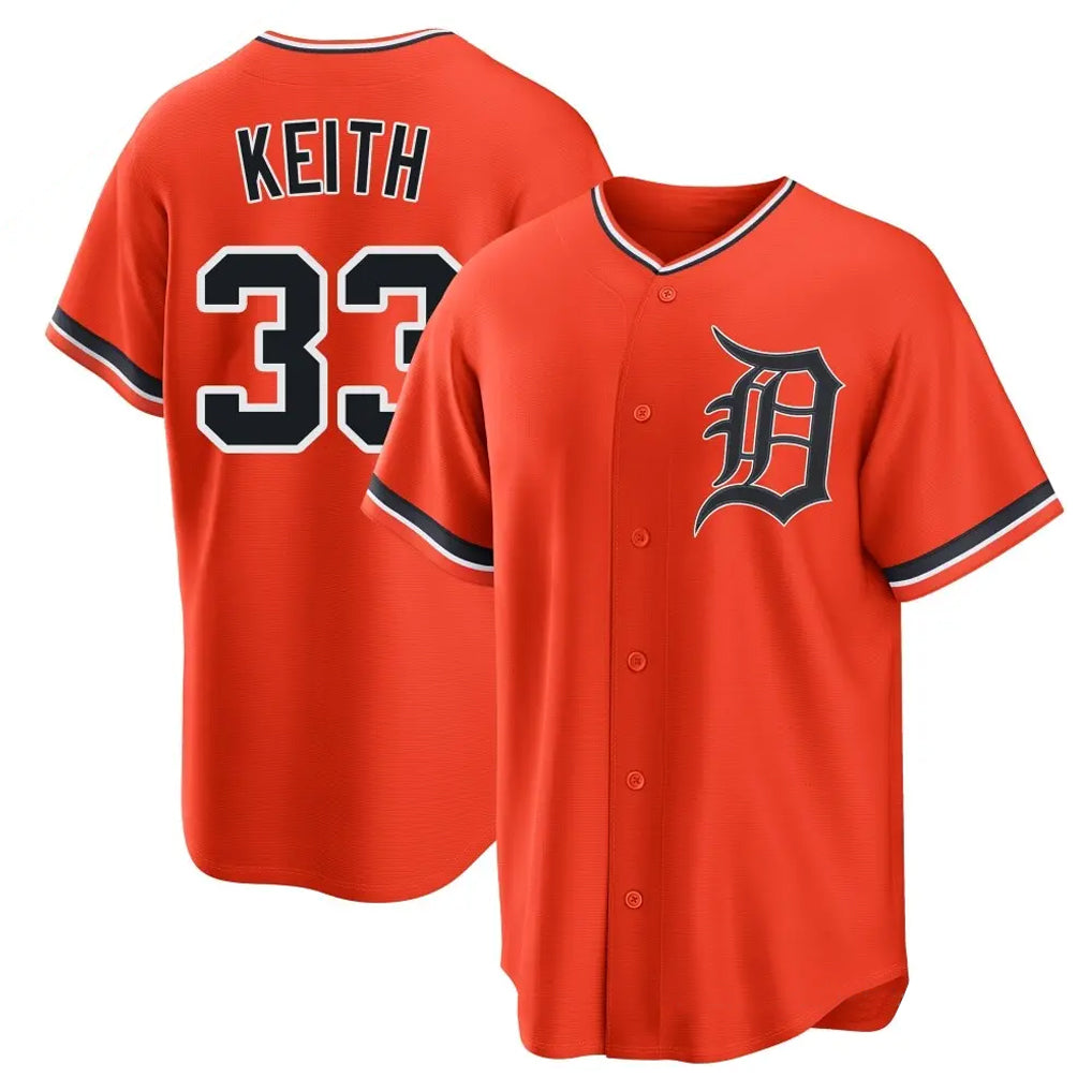 Detroit Tigers #33 Colt Keith Player Orange CONTON Home Game Stitched Jerseys