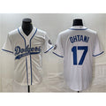 Los Angeles Dodgers #17 Shohei Ohtani White CONTON Cool Base With Patch Stitched Jersey