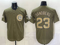 Chicago Cubs #23 Ryne Sandberg Olive CONTON 2026 Armed Forces Day Stitched Jersey