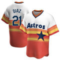 Houston Astros #21 Yainer Diaz Player Rainbow Cooperstown Collection CONTON T-shirt Stitched Jerseys